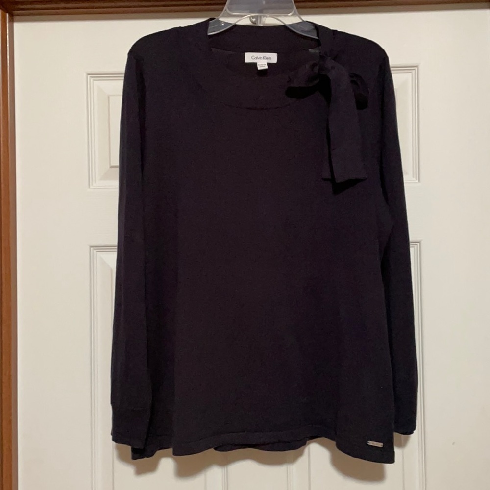 Navy Calvin Klein Sweater w/ Bow